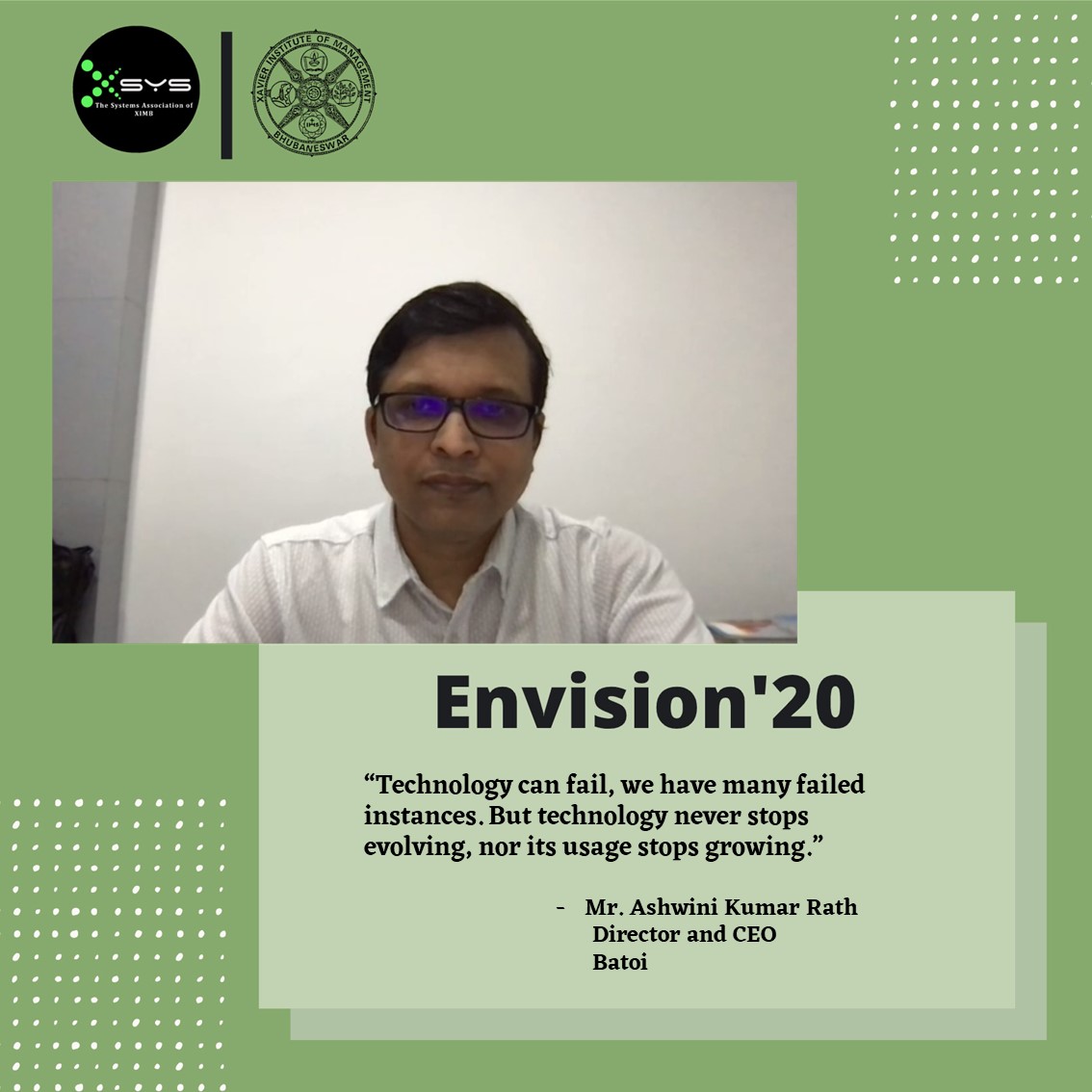 Speaking at XIMB Envision 2020