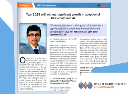 Year 2023 will witness significant growth in adoption of blockchain and AI